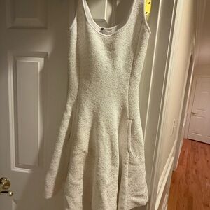 Maje White Designer Dress w Sparkly Threads, NWT